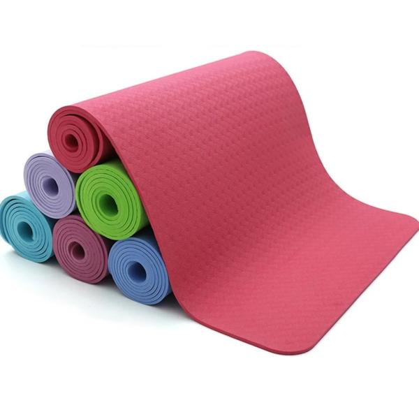 6MM TPE Yoga Mats, Environmentally friendly mat, Soft Anti Slip Sports Fitness, Exercise, Pilates Mats Style Color-P