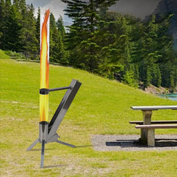 Outdoor Stainless Steel Pellet Burning Stove With High Temperature Resistant Glass