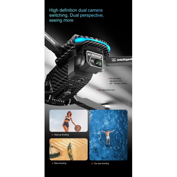 Take Your Training to the Next Level with HUGTEC 2024 Max Drone 1080p Camera Dual Optical Flow and Altitude Hold Mode