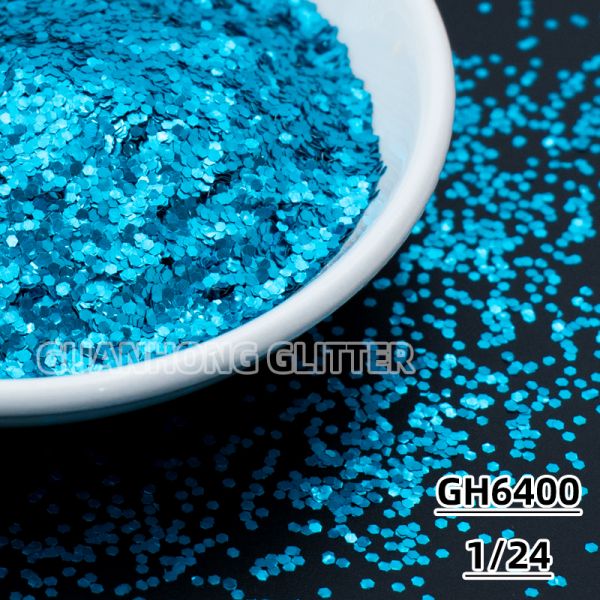 Bulk Holographic Golden Aluminum Glitter Hexagonal Pigment Injection Grade