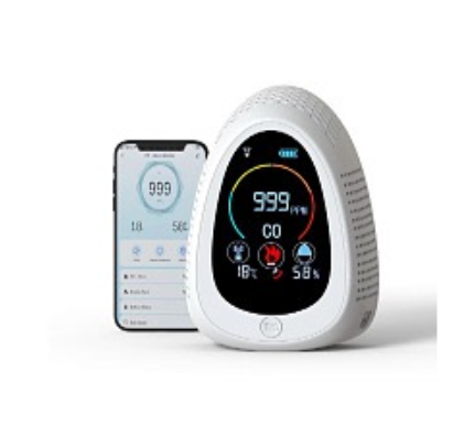 GZAIR Smart CO Detector with Remote Monitoring - Tuya APP Sync, 0-1000PPM CO Range