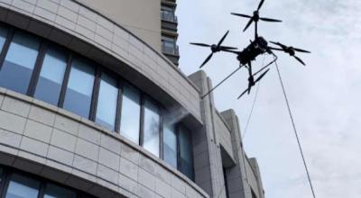 High Efficiency Tethered Drone High Pressure Building Cleaning Drone