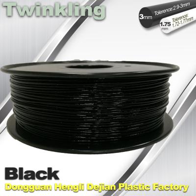 O filamento preto de cintilação 1.3Kg do filamento 1.75mm da impressora 3D/rola o filamento 3d flexível