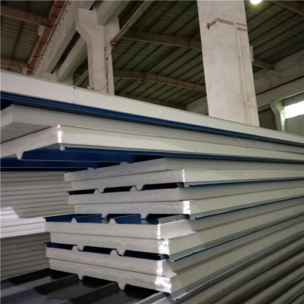 75mm blue corrugated eps roof sandwich panel with 0.426mm double steel for warehouse