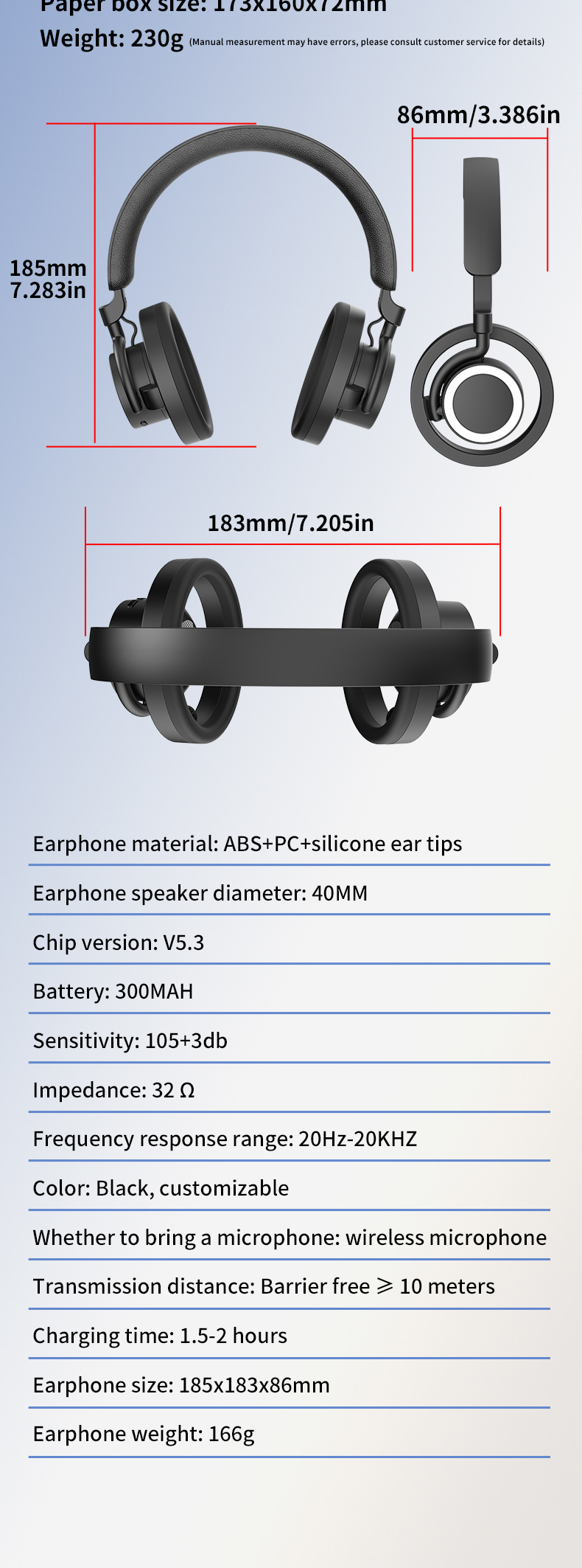 GR800 Open‑Top Open Ear Headphones, Directed Music Transmission Wireless Bluetooth Headset, 360° Surround Sound, Long Battery Life Over‑Ear Open Ear Stereo Headphones for Sports & Daily Use