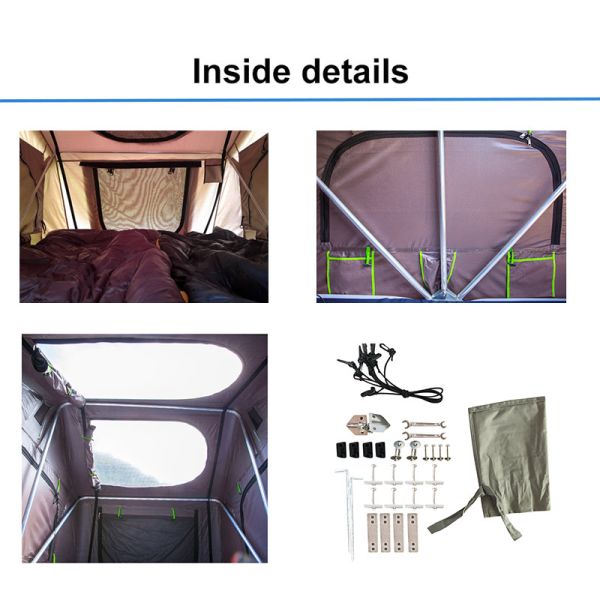 4 Persons Car Side Awning Rooftop Soft Shell Vehicle Roof Tent