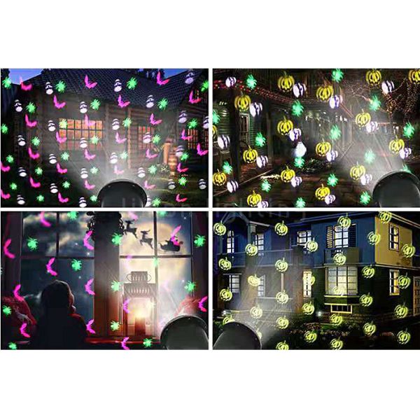 Outdoor Garden Light Halloween Mini LED Snow Crystal Magic Gobo Projector