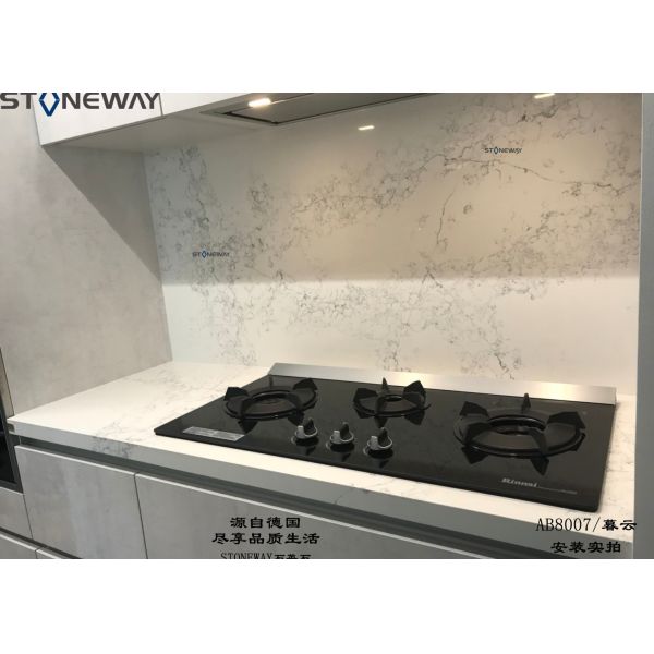 Customized Kitchen Quartz Stone Top Anti Faded , Engineered Quartz Worktops