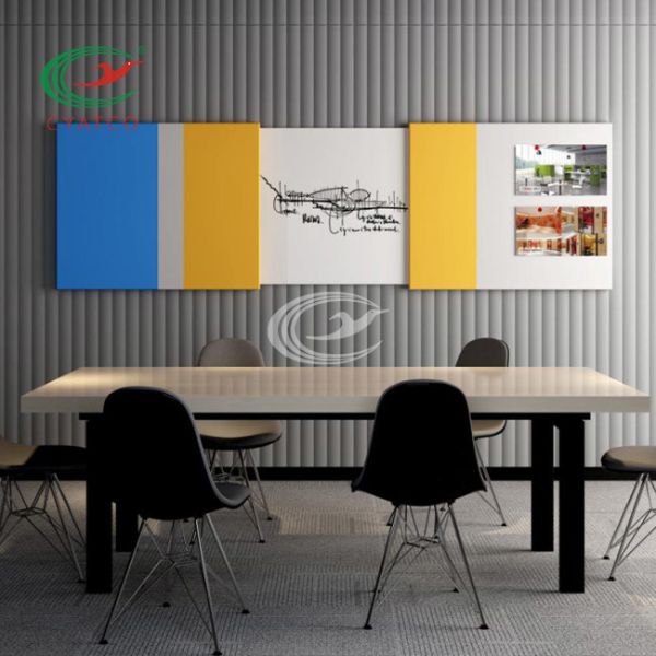 Multicolor Wavy Polyester Fiber Acoustic Panel Moistureproof