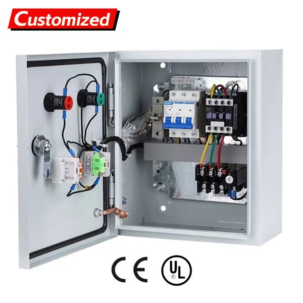 Custom 380V Three-Phase Motor Control Box with IP55 Waterproof Wall-Mounted Distribution Panel