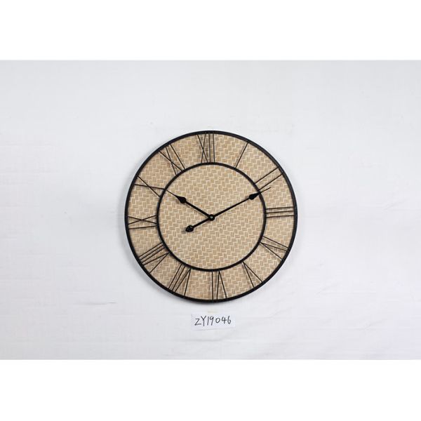 Wrought Iron Retro Vintage Classical Metal Wall Art Clock