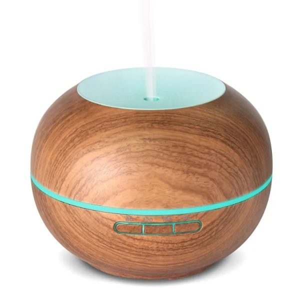 Factory Provide 200ml Wood Grain Essential Oil Scent Fragrance Aroma Diffusers for Home Large Room With Night Light