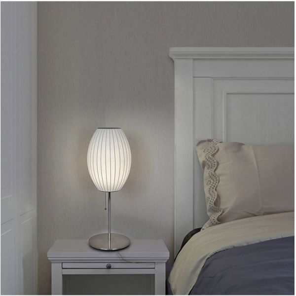 Silk Floor Lamps For Living Room Bedroom Nelson Cigar Lotus Table Lamp（WH-MTB-161)