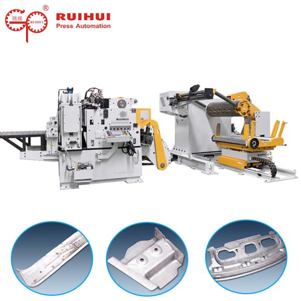 Tira de aço alimentador resistente de Decoiler de RUIHUI e de Straightener para a máquina da imprensa