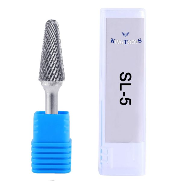 Free Sample Rotari Power Tool Parts 6mm Tree Shape Double Cut End Grinding Die Grinder Bits Tungsten Rotary File Carbide Burr