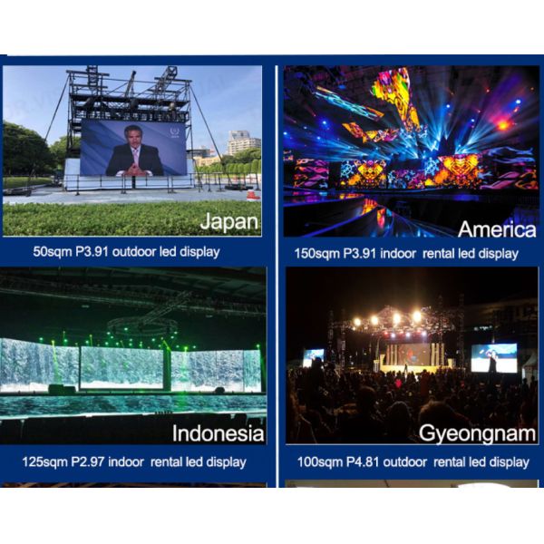 500х500мм арендный светодиодный дисплей внутренний наружный P2.97