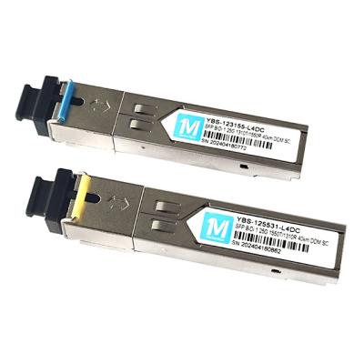 1.25G Data Rate 40km Distance BIDI SC Connector DDM WDM Simplex Optical Module Transceiver SFP Module 1310nm/1550nm