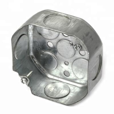 Steel Galvanised Conduit Box , Metal Conduit Junction Box 0.8-1.5mm Thickness
