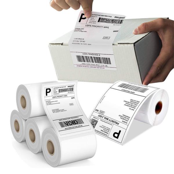 Versatile Size Thermal Adhesive Labels Waterproof Direct Thermal Roll Labels Scratch Resistant