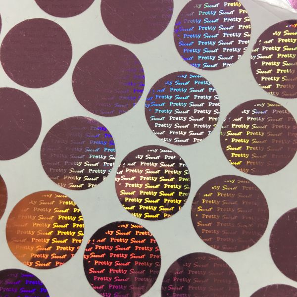 Цветная лазерная PET голографическая наклейка для безопасности и личной гигиены