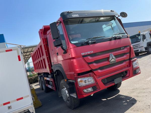 Good Condition Used 6*4 Sinotruck HOWO Mining Tipper Truck White Tire Design Tubeless