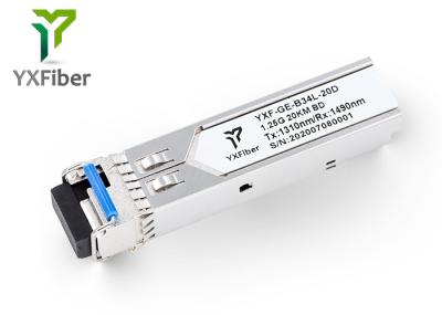 module bidirectionnel LC de l'émetteur-récepteur BIDI SFP de 1.25Gb/S 20KM 1310nm/1490nm SFP