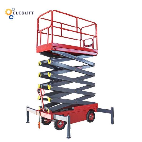 Powder Painting Mobile Car Scissor Lift 19 Ft Electric Powered