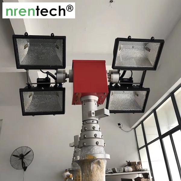 Tilt and Turn unit pneumatic telescopic mast light-6m height/inside electric cables/ remote control