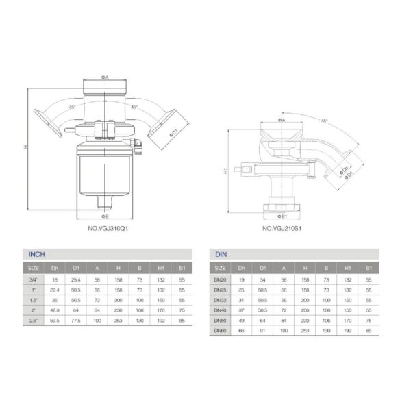 316L Stainless Steel Hygienic Tank Diaphragm Valve For Pharmacy