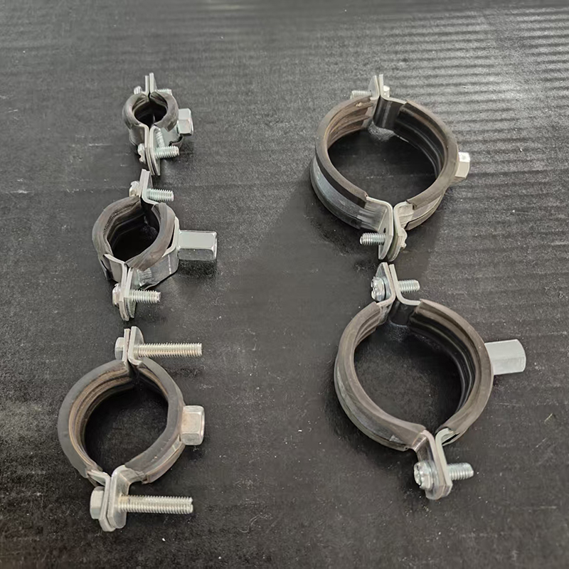 Heavy Duty Uni Strut Pipe Clamps Split type Rubber Lined Pipe Hanger For Strut Channel Support