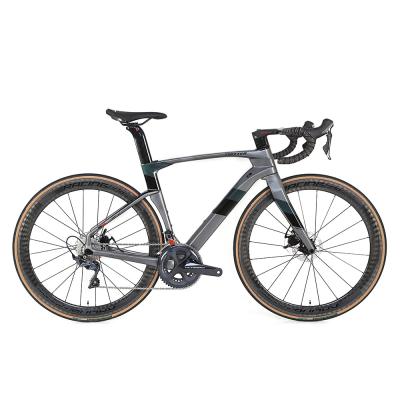 Através da fibra do carbono da bicicleta da estrada de Axle Disc Brak 142mm cabos escondidos