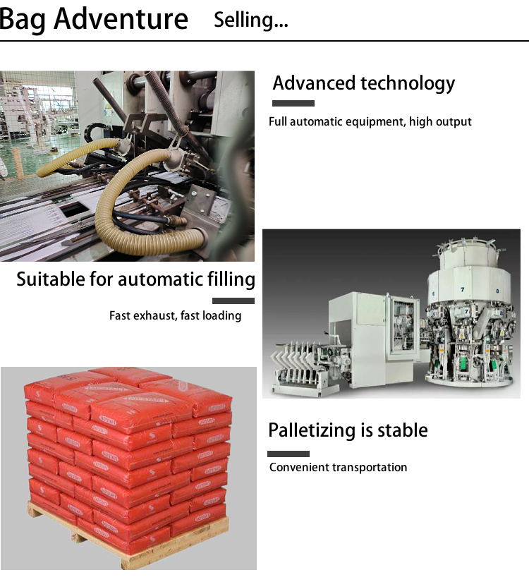 Изготовитель мешка Пустой PP тканевый клапан мешок для цемента 50кг 40кг 30кг 25кг 20кг