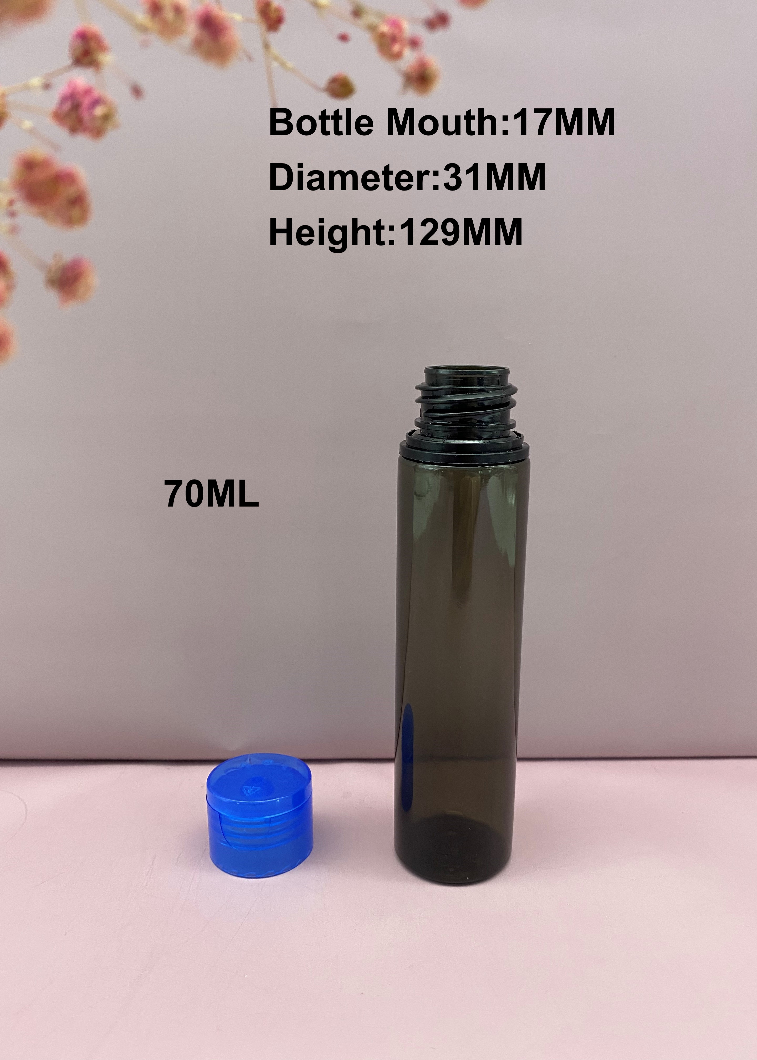 70ML Travel Kit Bottle, BLack Portable Plastic Multipurpose Cosmetic Toiletries Travel Refillable Bottles