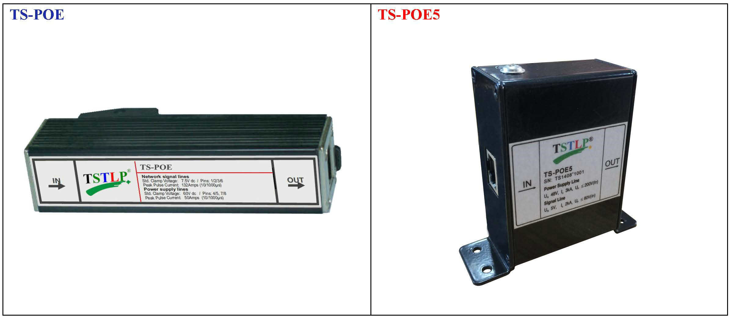 48v Power Line Lightning Surge Protector 5v Signal Line POE Protection