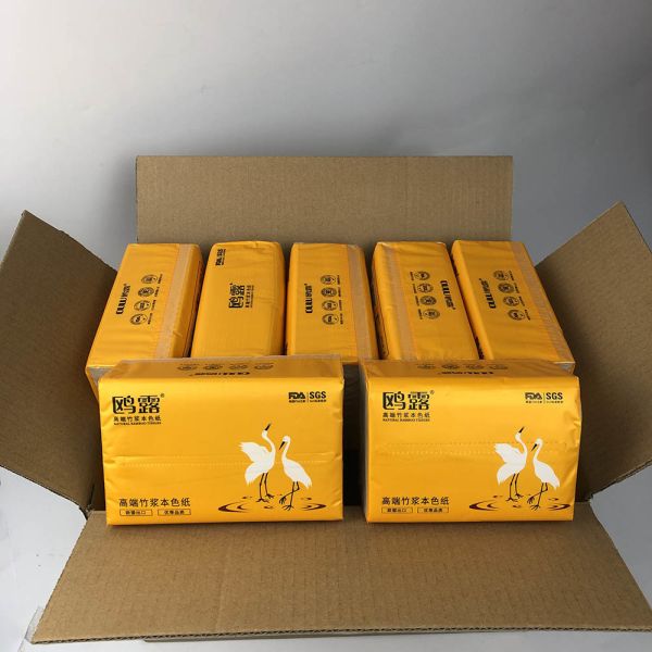 Facial Tissue B2c Custom Design 300 Sheets Organic Soft Pack Facial Tissue Paper