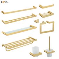Gold Luxurious Stsinless Steel 304 Bathroom Hardware Sets Accessories