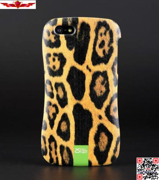 New 3D Printing Animal Skin Zinc Alloy Bumper With PC Back Cover Cases For Iphone 5 5S