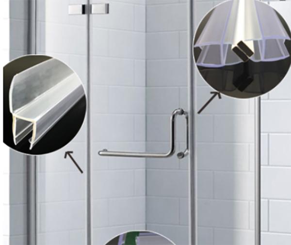 Easy Installation Frameless Shower Door Seal Water Retardant With High Precision