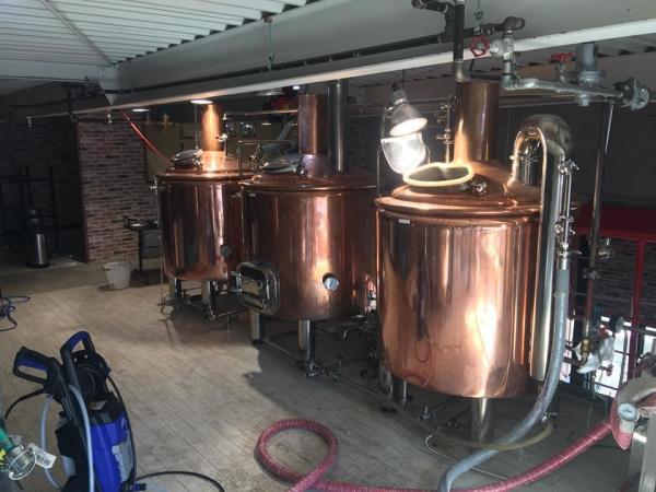 500L Three Vessels Small Brewery Equipment Steam Heating SS304 Materials