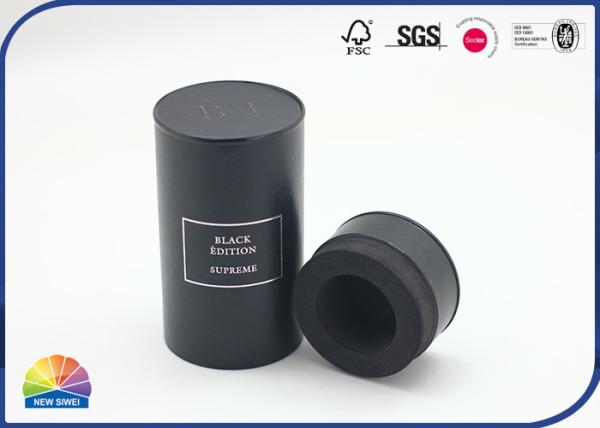 Tubo de papel composto estampado de prata quente com superfície de couro e extremidade de aço inoxidável 50 ml