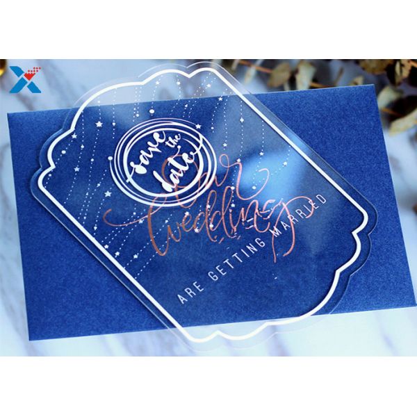 Recyclable Acrylic Gifts Luxury Laser Cut Clear Color DIY Acrylic Wedding Invitations