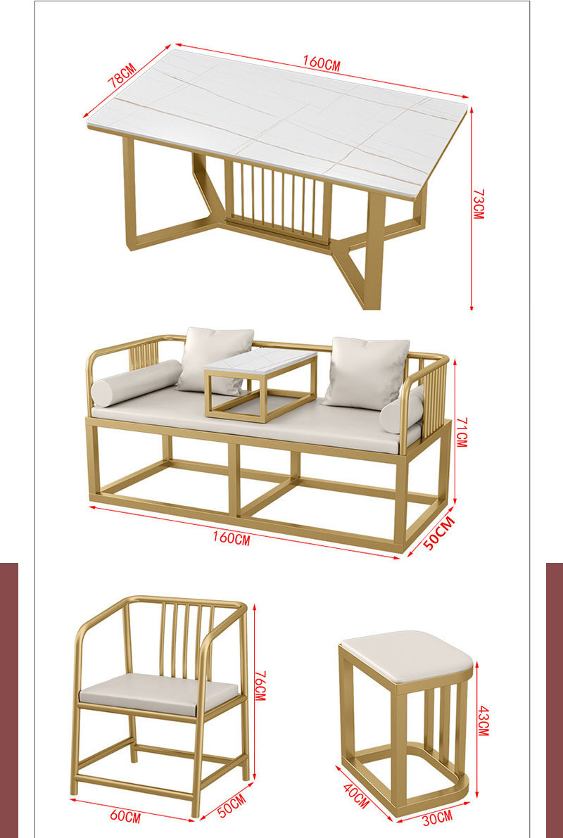 Living Room Furniture Contemporary Glass Tea Table Design in Chinese Style