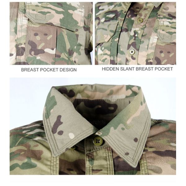 Проницаемые короткорукавные камуфляжные формальные рубашки для мужчин и женщин в больших количествах