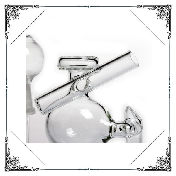 Mini Glass Recycler Square Base Oil Dab Rig Bongs Splits Percs Smoking Water Pipe Bongs