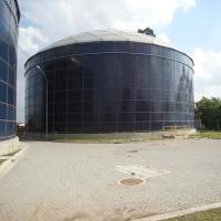 High Strength Glass Fused Bolted Steel Tank Dark Blue Color Custom Capacity