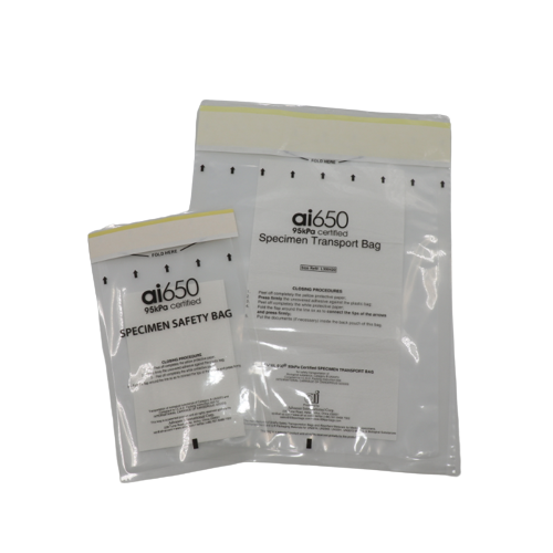 UN3373 Compliant Absorbent Sleeve with 4/7 Slotted Pockets