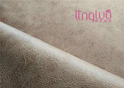 Luxurious Grey Suede Washable Sofa Fabric / Eco Friendly Waterproof Fabric