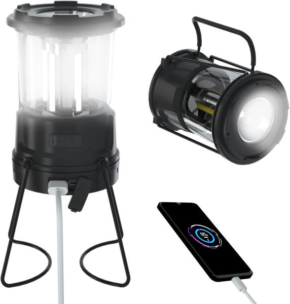 Camping Solar Handle Fan Lamp, Camping Lantern for Power Outages: 3000mAh Solar Rechargeable Lantern