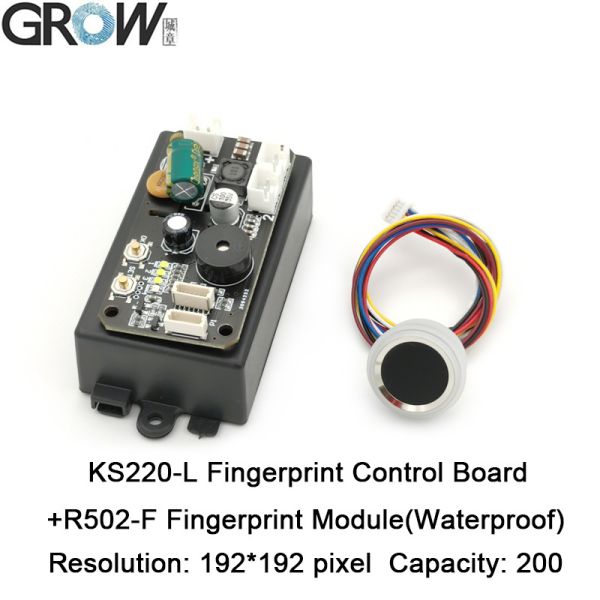 GROW KS220-L+R502-F DC30-75V Контрольная панель отпечатков пальцев 2 реле Функция администратора/пользователя Автозаключение/Jog/режим зажигания