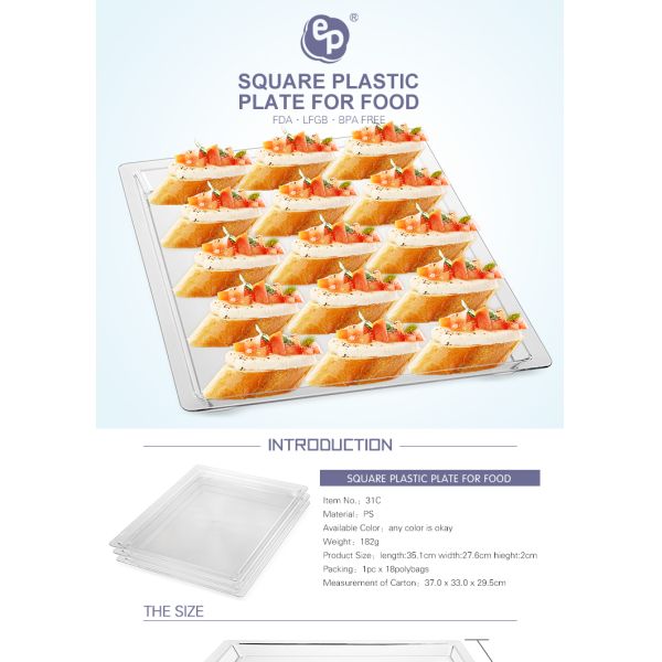 New products transparent eco-friendly great plastic tray for food